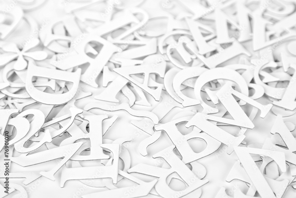 White Latin Letters Background White Latin Letters Background