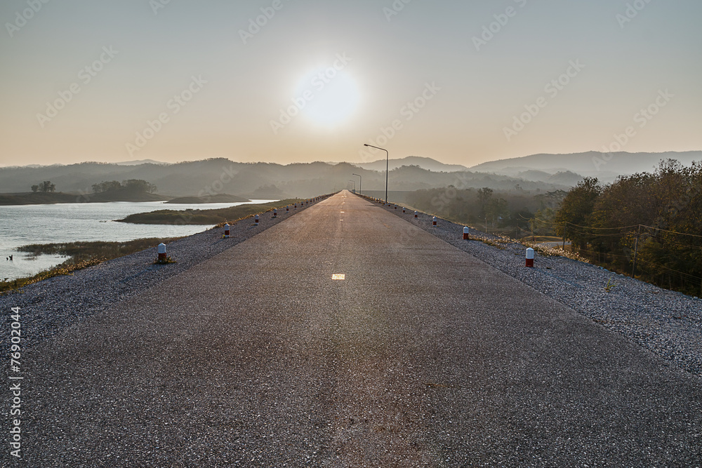 Fototapeta premium Road at sunrise