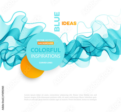Abstract smoky waves  background. Template brochure design