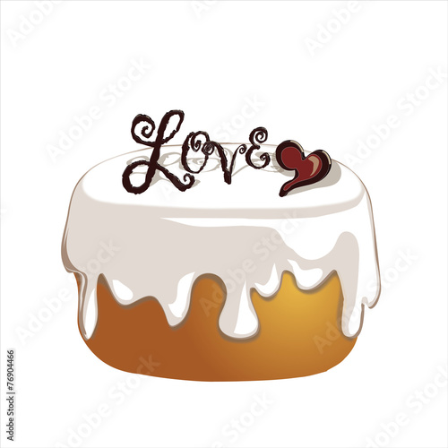 pasticcino isolato con scritta love