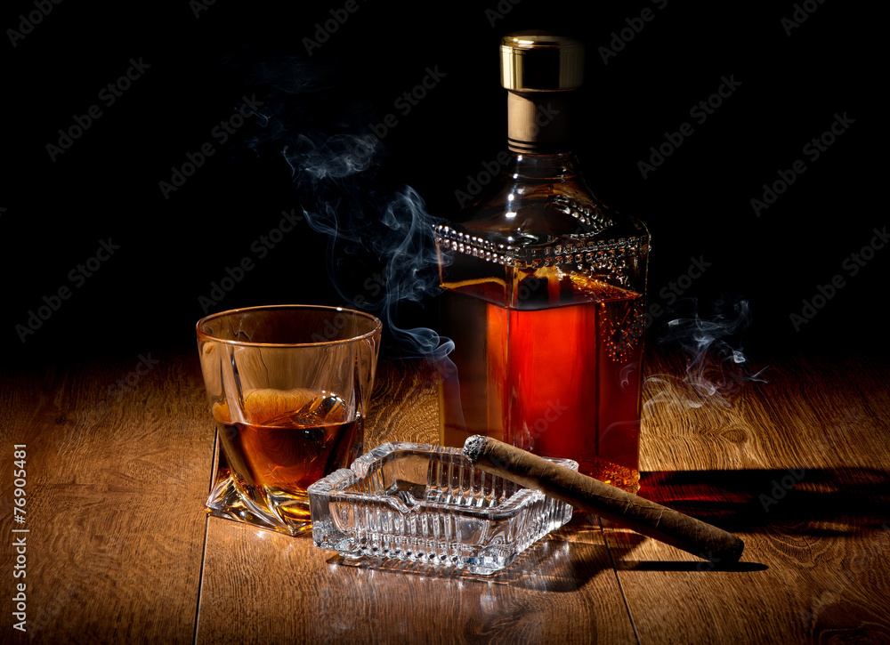 Brandy on table