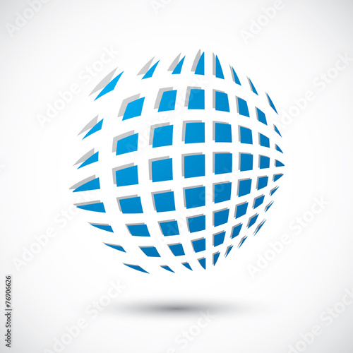 Abstract icon, 3d vector sy...