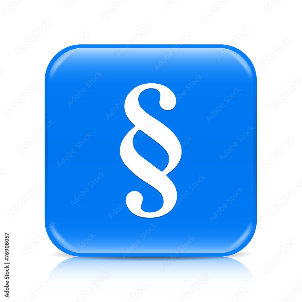 Blue paragraph button icon with reflection Blue paragraph button icon with reflection