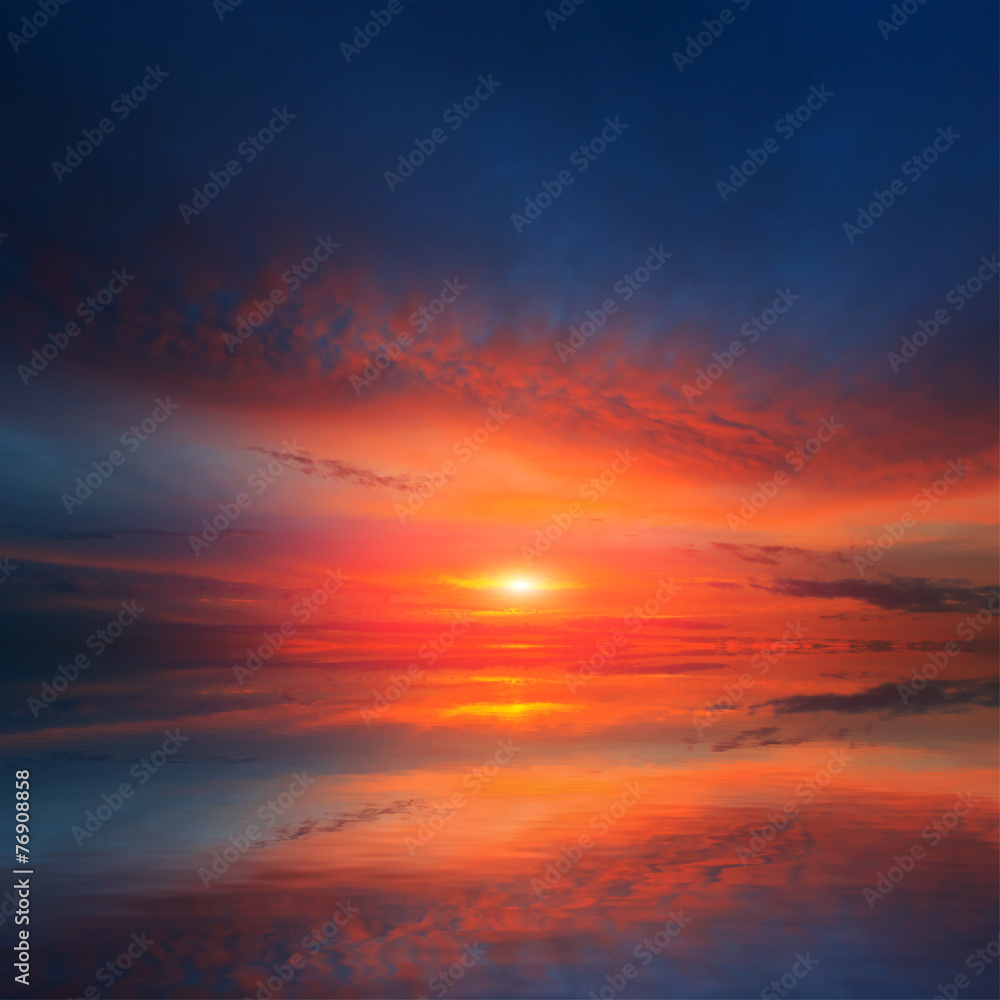 Fototapeta premium Evening on lake