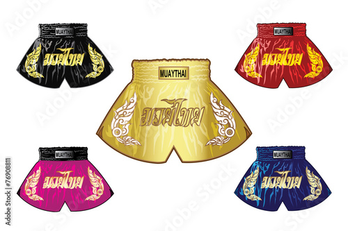 thai boxing shorts set