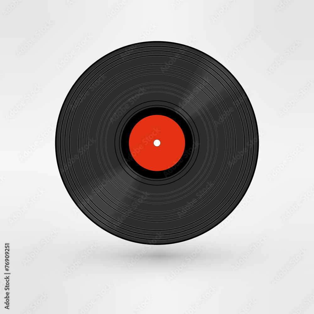 Old, retro black record, LP, eps10 vector art image. isolated on Old, retro black record, LP, eps10 vector art image. isolated on