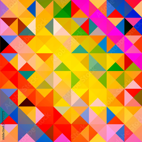 Retro pattern of geometric shapes. Colorful mosaic banner