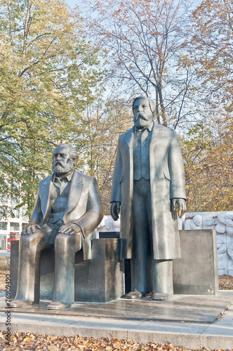 Statue of Karl Marx and Friedrich Engels at Berlin, Germany