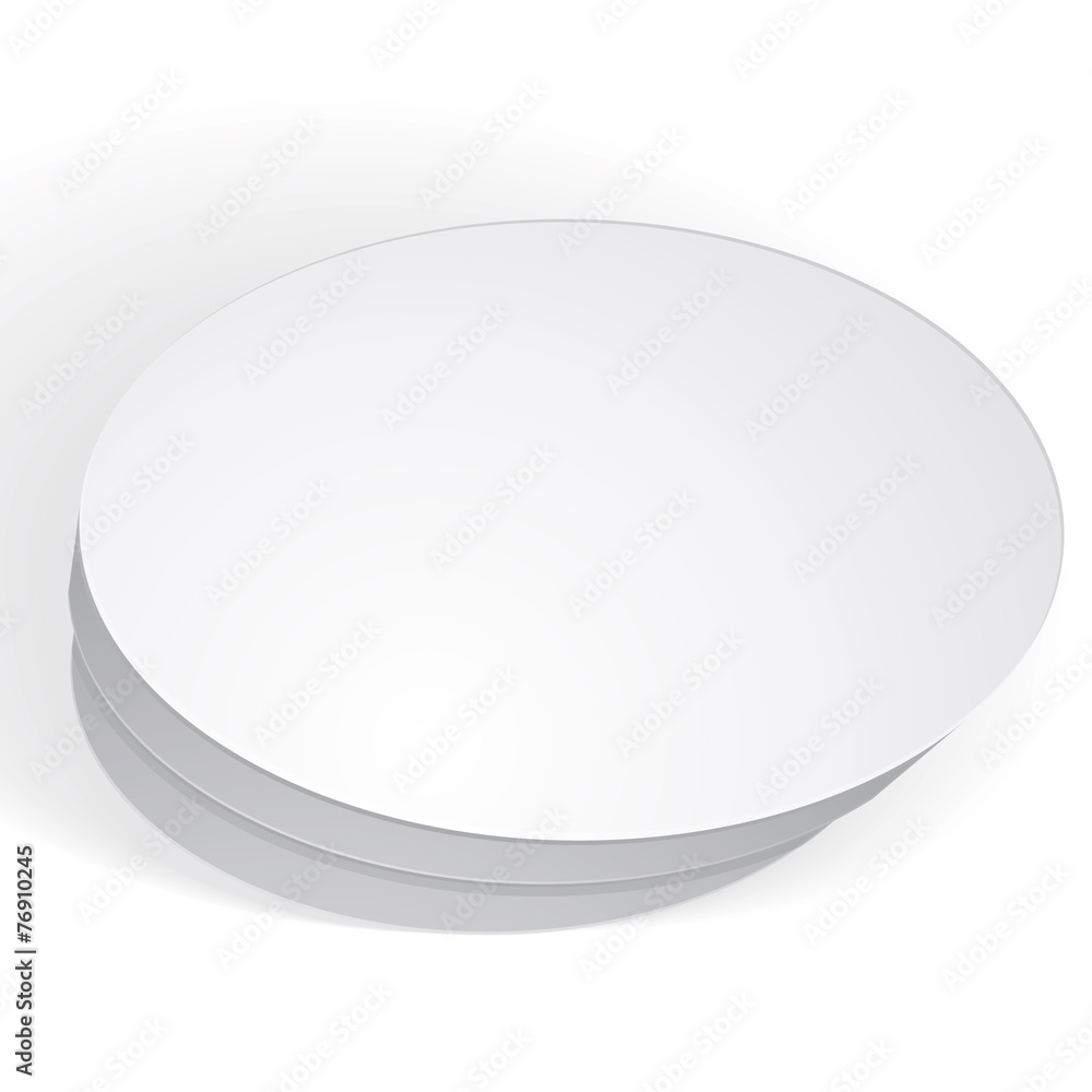 Vector blank round box isolated on white background, template fo Vector blank round box isolated on white background, template fo