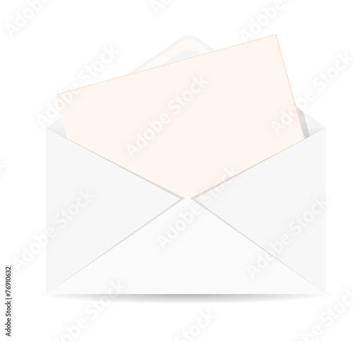 Open envelope with letter vector icon