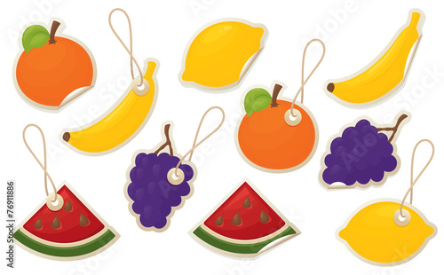 Exotic fruity Labels