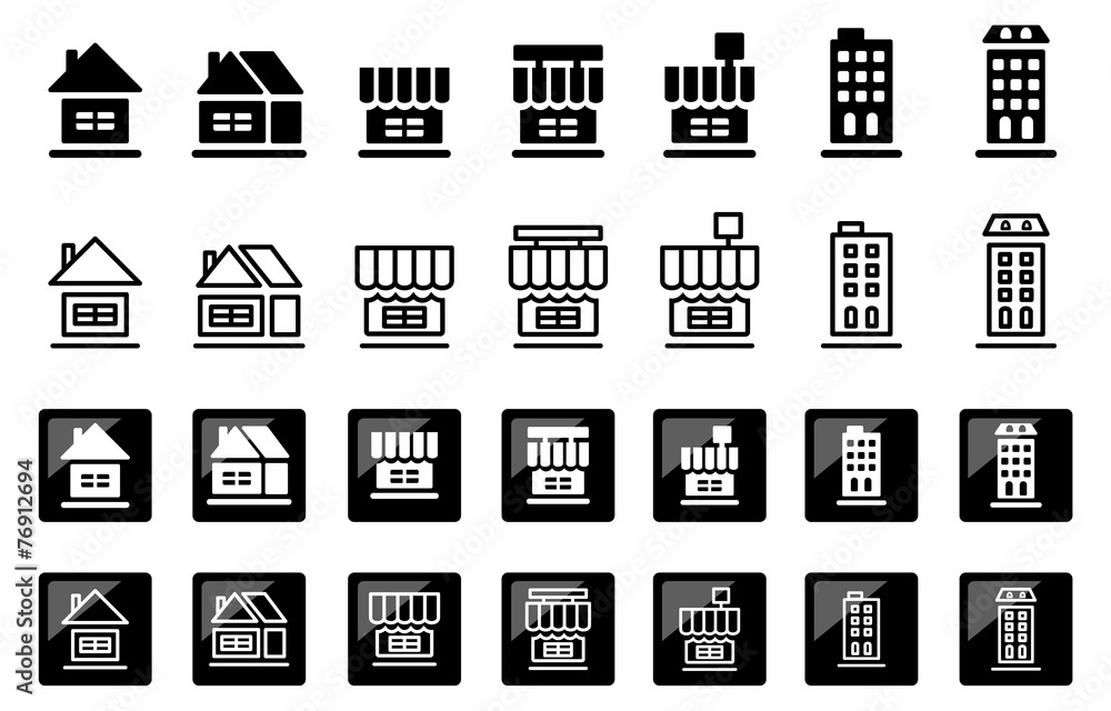 Fototapeta premium 店舗 会社 アイコン