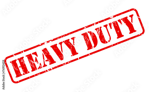 Heavy duty red stamp text