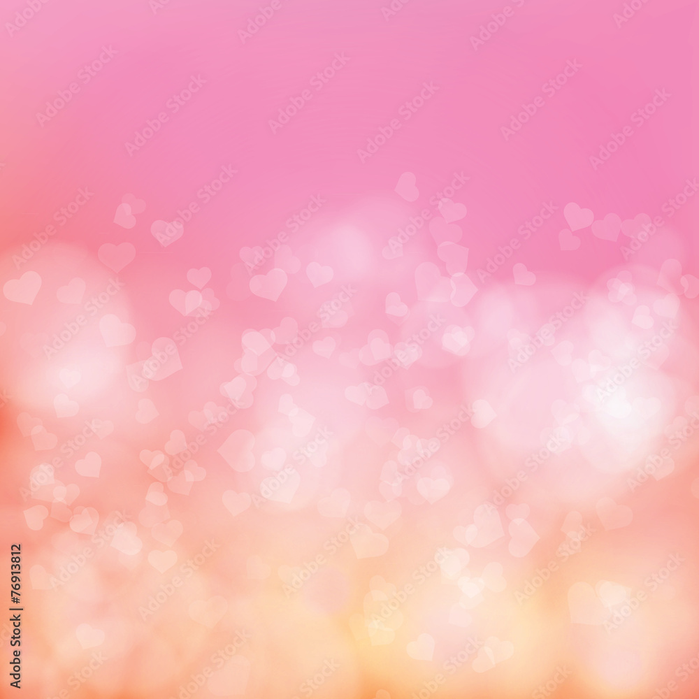 Abstract soft background with hearts