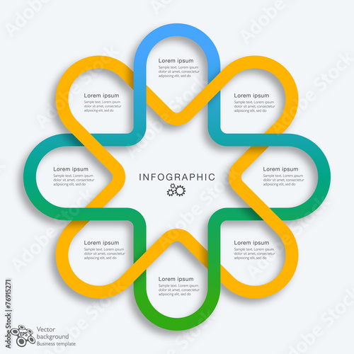 Infographics Vector Background 8-Step Process photo