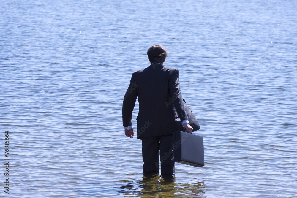 Fototapeta premium Suicide. Businessman