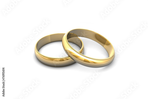 Gold wedding rings.