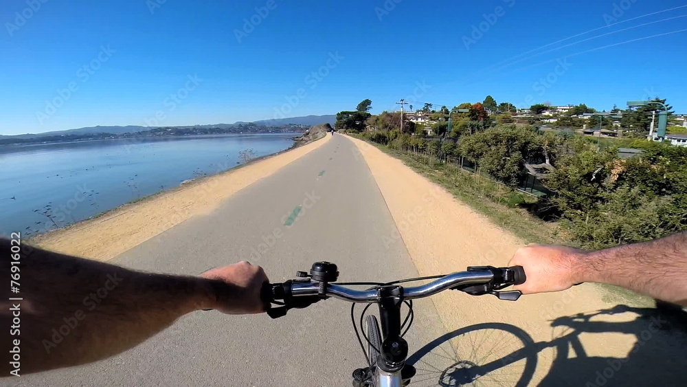 POV cycling exercise healthy activity rural countryside USA POV cycling exercise healthy activity rural countryside USA