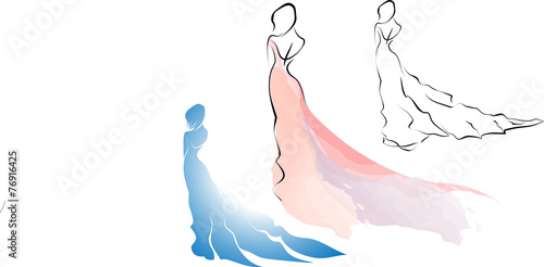 Woman in dress.
