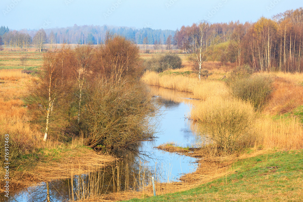 River landscape in spring River landscape in spring