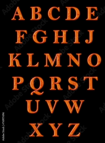 Hot metal alphabet
