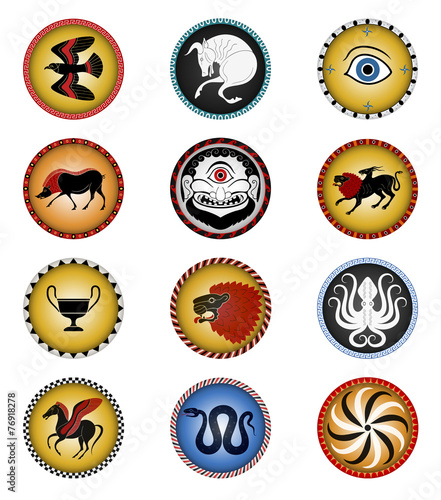ancient greek shields