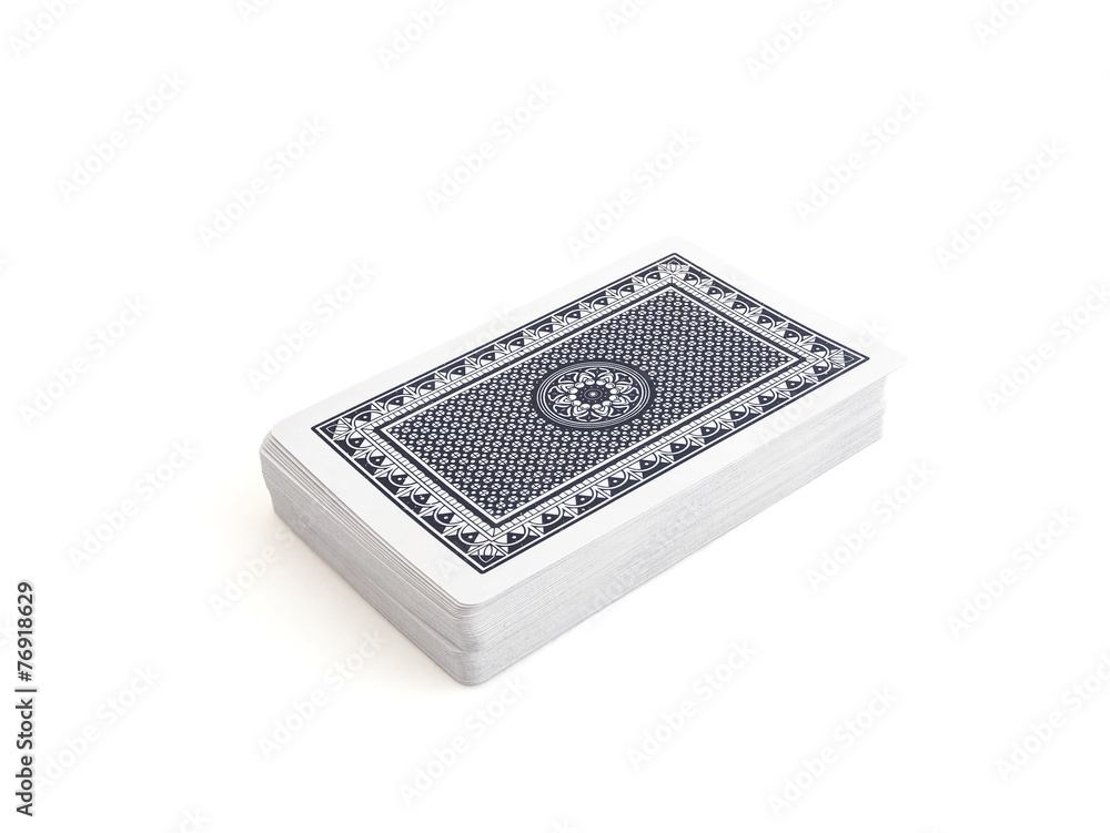 Blue deck of playing cards with clipping path Blue deck of playing cards with clipping path