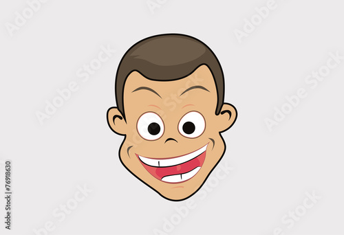 Face humor happy laugh vector