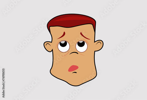 Cartoon face sad vector