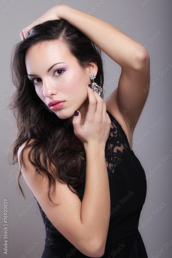 Portrait of young beautiful woman with makeup Portrait of young beautiful woman with makeup