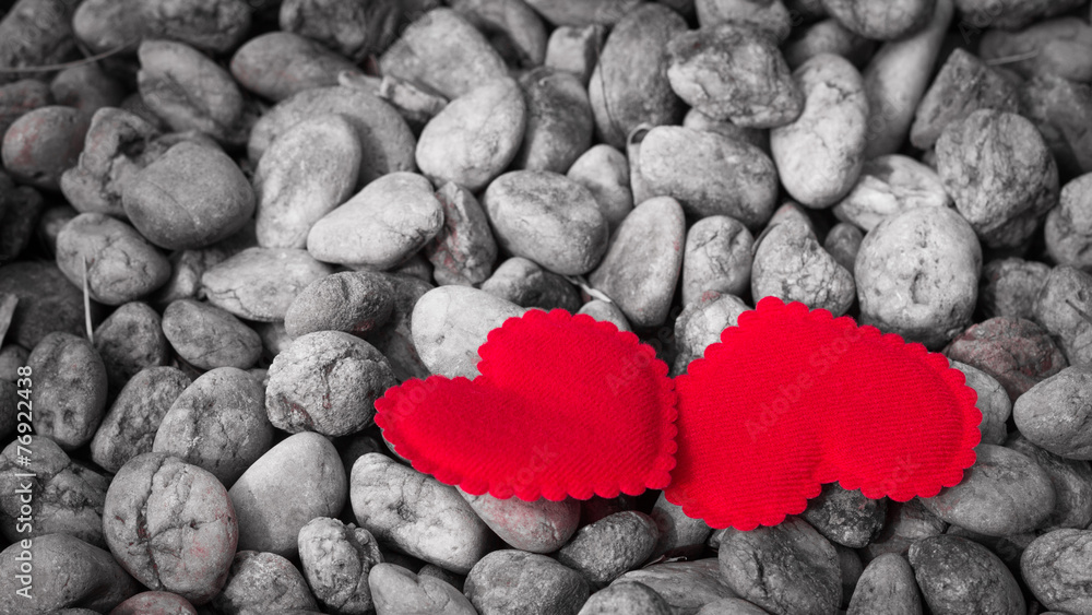 Valentines Day background with two hearts Valentines Day background with two hearts