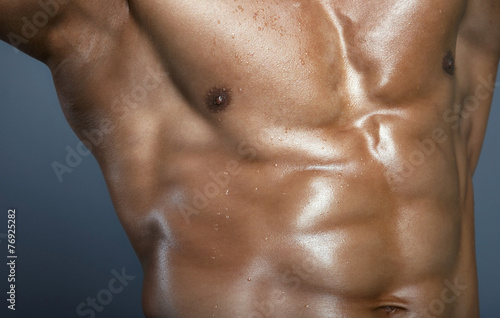 Body of muscular man