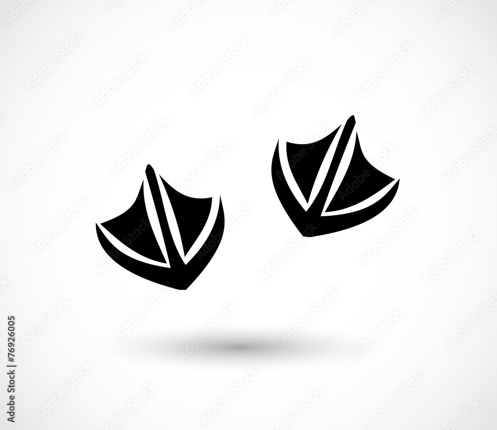 Animal footprint - duck vector Animal footprint - duck vector