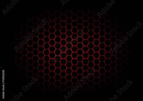abstract hexagon dark red background