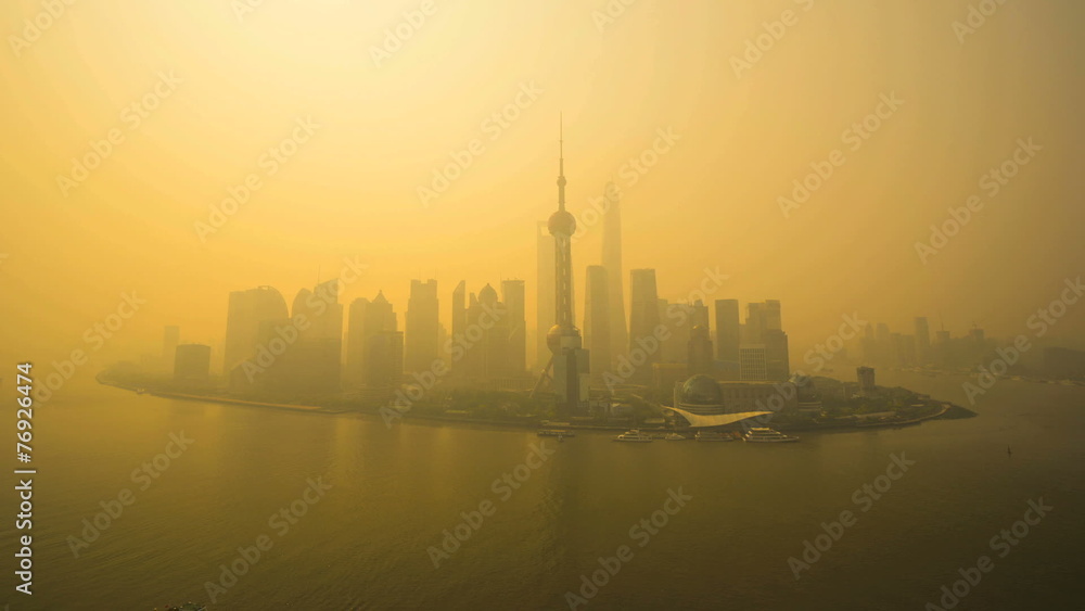 Time lapse Shanghai Financial district sunrise Shanghai World China Time lapse Shanghai Financial district sunrise Shanghai World China