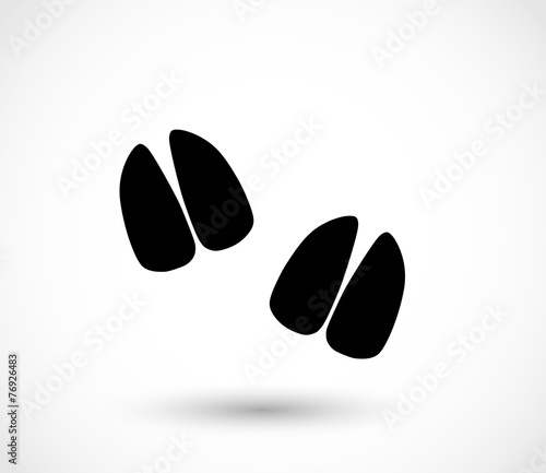 Animal footprint - sheep, goat vector