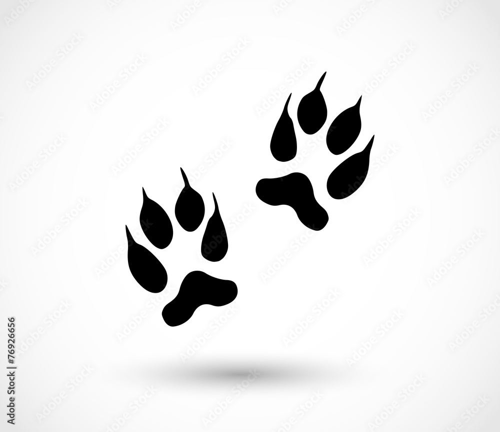 Animal footprint - fox vector Animal footprint - fox vector