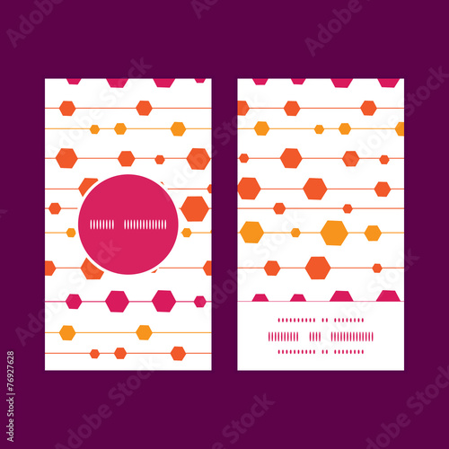 Vector abstract colorful stripes and shapes vertical round frame