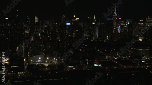 Wallpaper Mural Aerial illuminated Empire State Building Manhattan night New York Torontodigital.ca