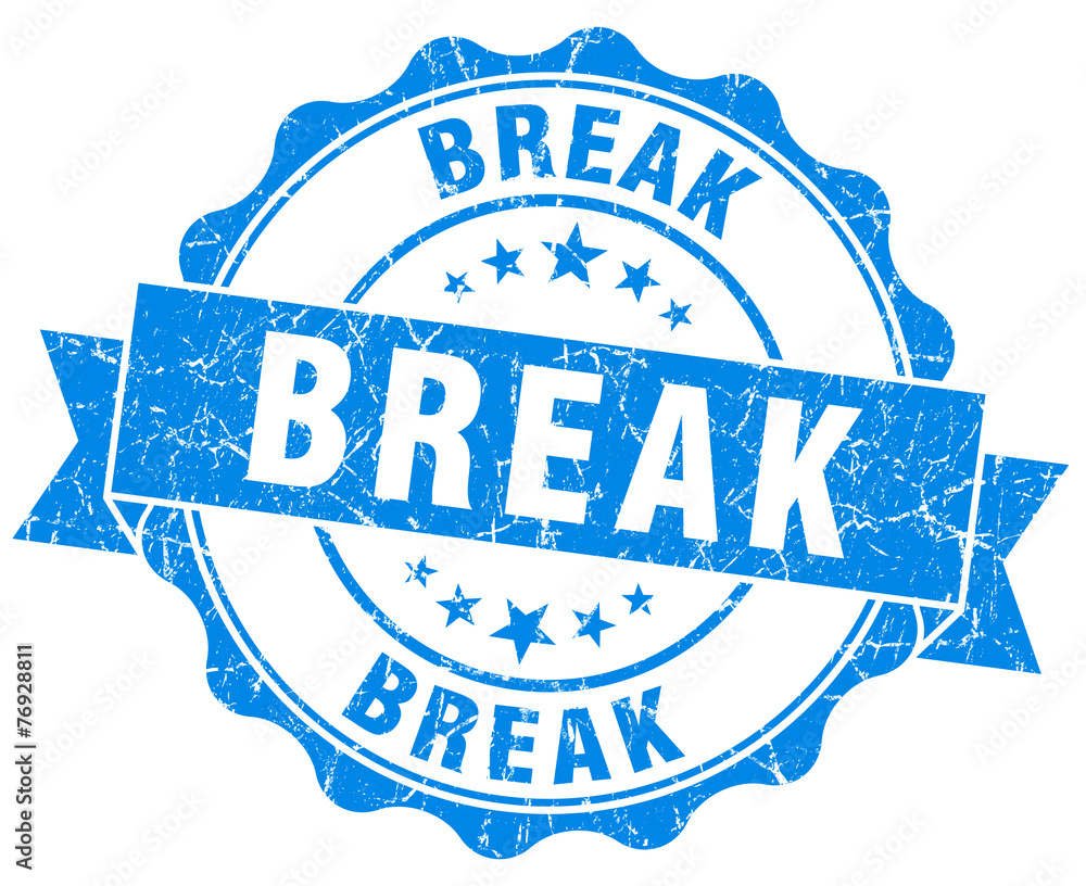 Fototapeta premium break blue vintage isolated seal