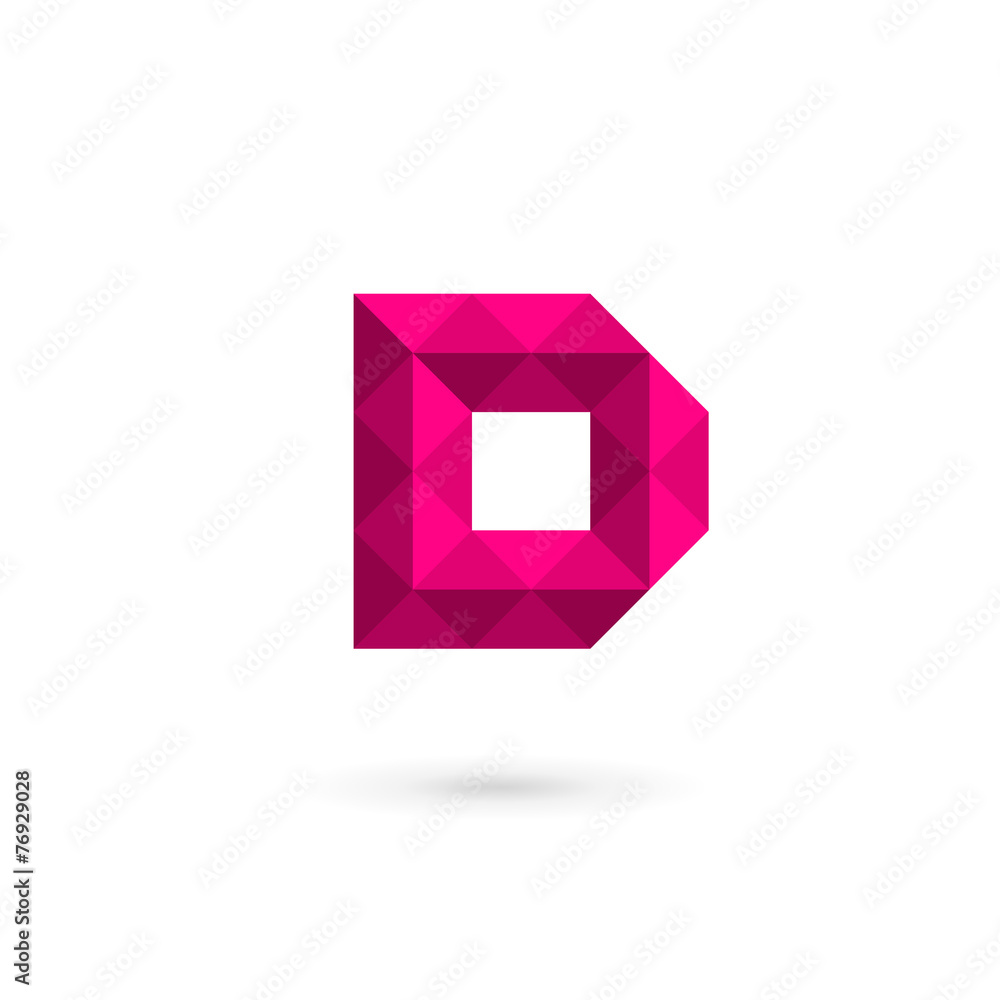 Letter D mosaic logo icon design template elements Letter D mosaic logo icon design template elements