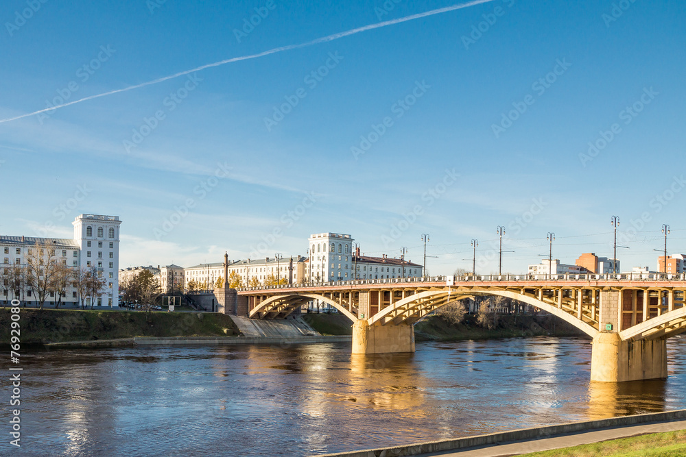 Fototapeta premium city. bridge. river.