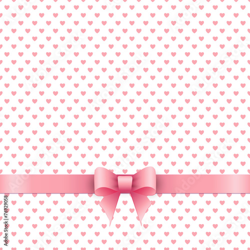Cute background with pink ribbon