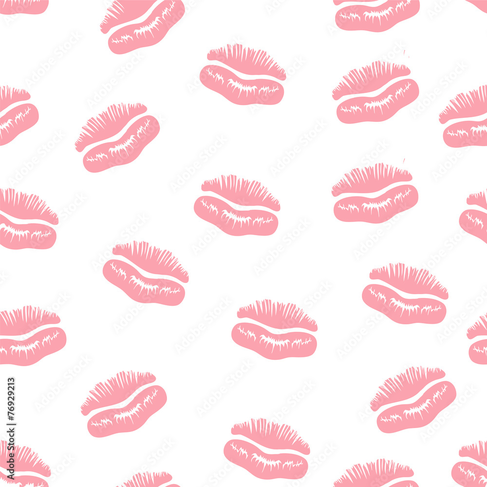 Lips prints seamless background Lips prints seamless background