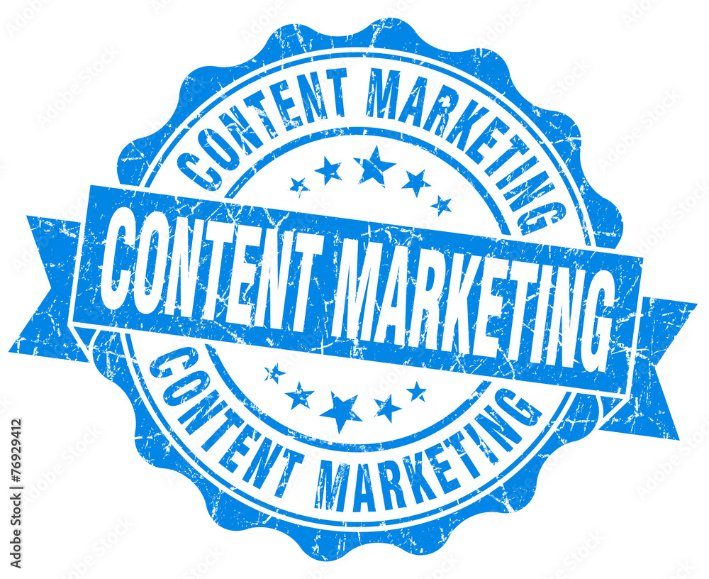 Obraz premium content marketing blue vintage isolated seal