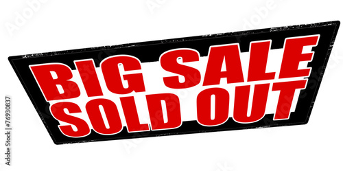 Big sale sold out