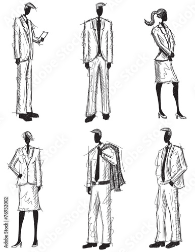 Business people sketch