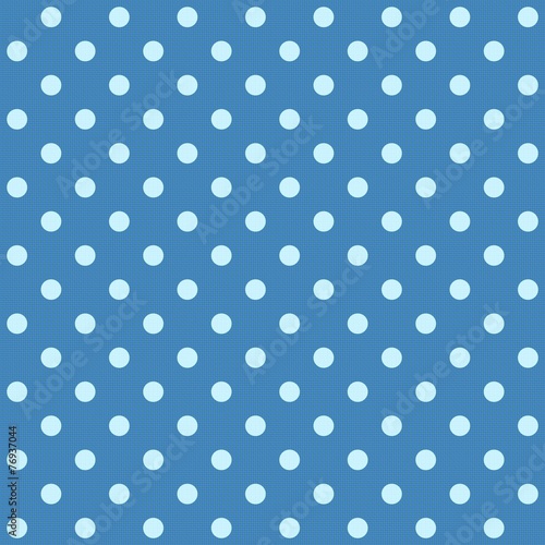 White spotted blue fabric.