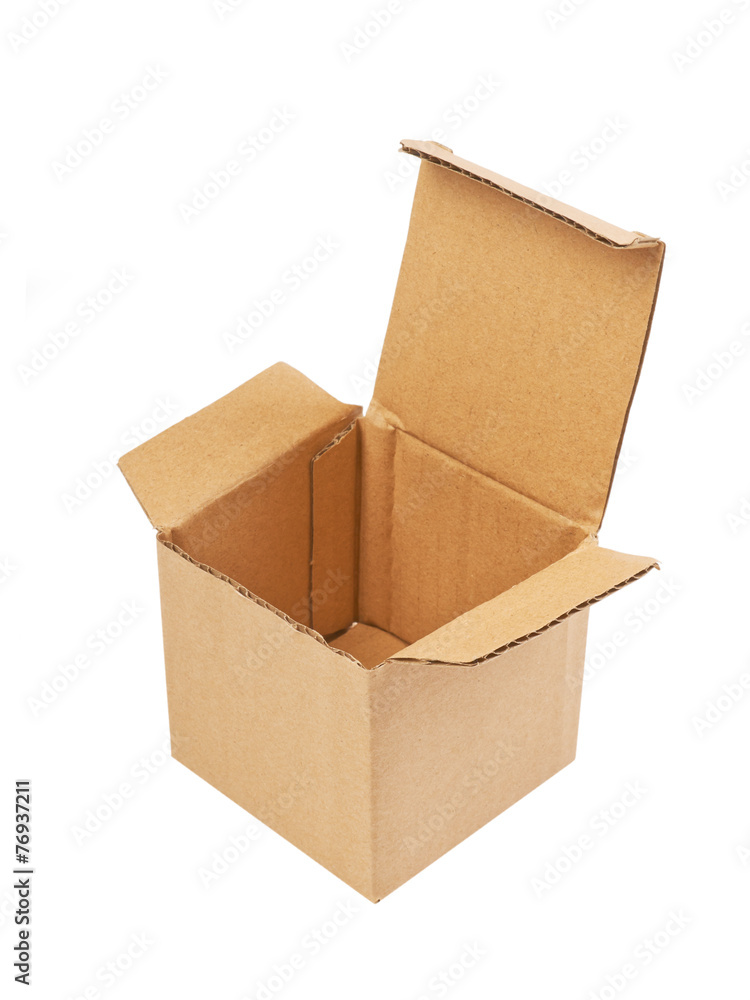 Open carton box isolated on white background Open carton box isolated on white background