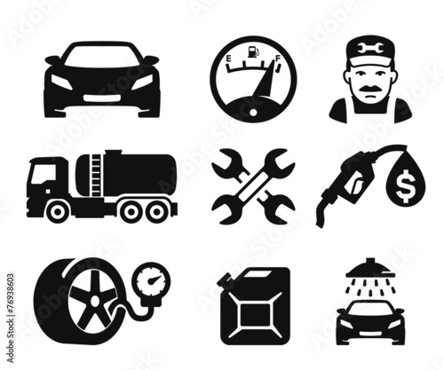 Gas station icons